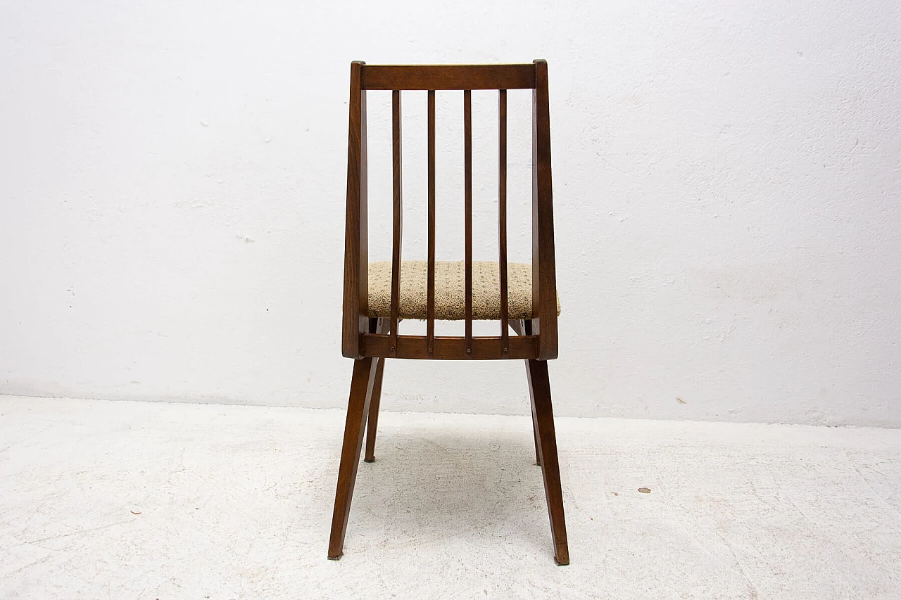 Pair of beechwood chairs with fabric seats, 1960s 18