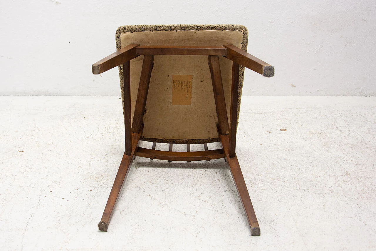 Pair of beechwood chairs with fabric seats, 1960s 19