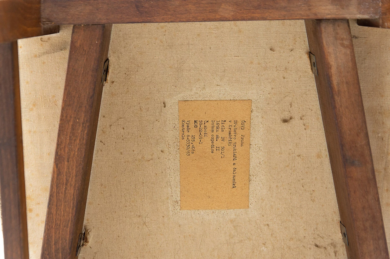 Pair of beechwood chairs with fabric seats, 1960s 20