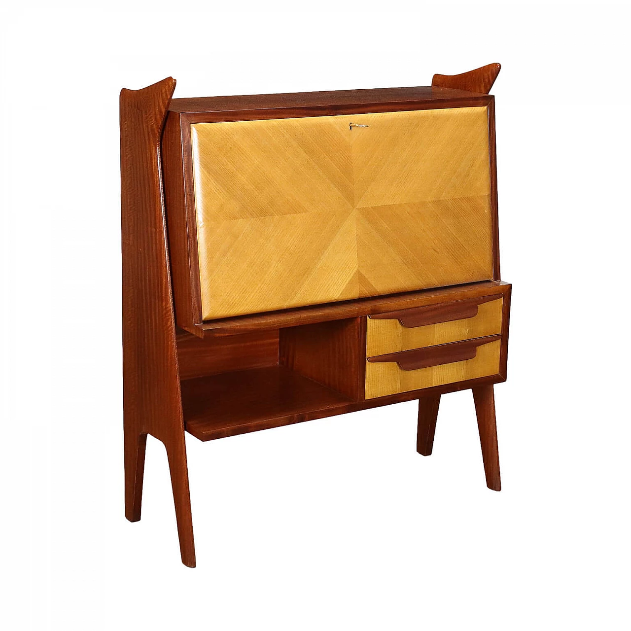 Mobile a ribalta in legno, anni '50 1