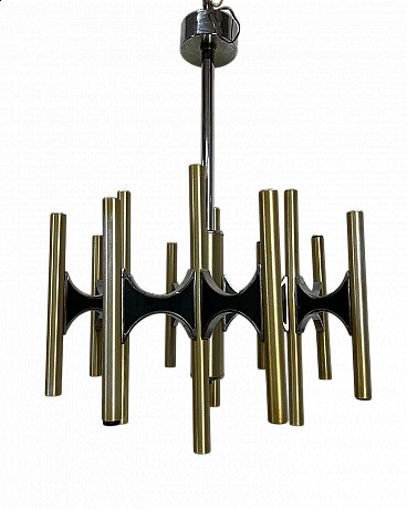 24-light chandelier by Gaetano Sciolari, 1970s