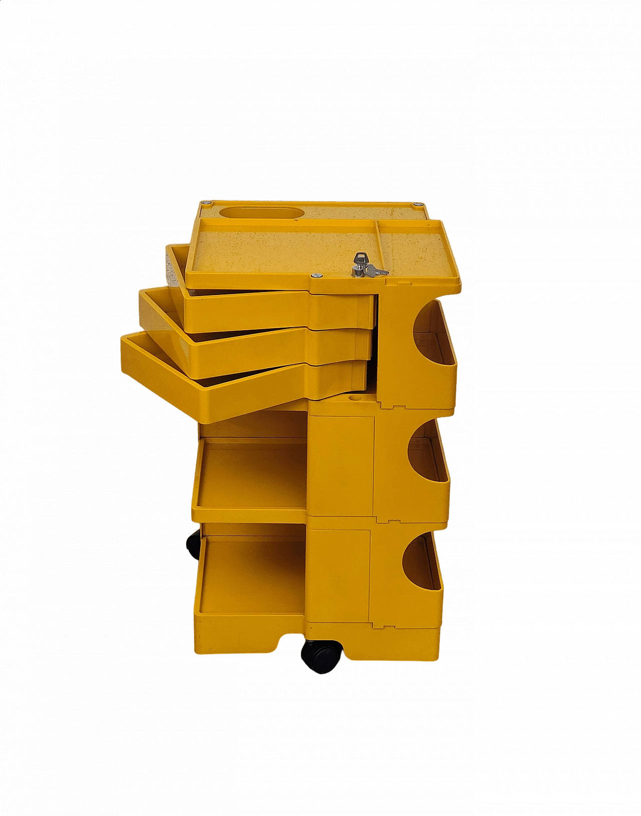 Yellow Boby trolley by Joe Colombo for Bieffeplast, 1970s 8