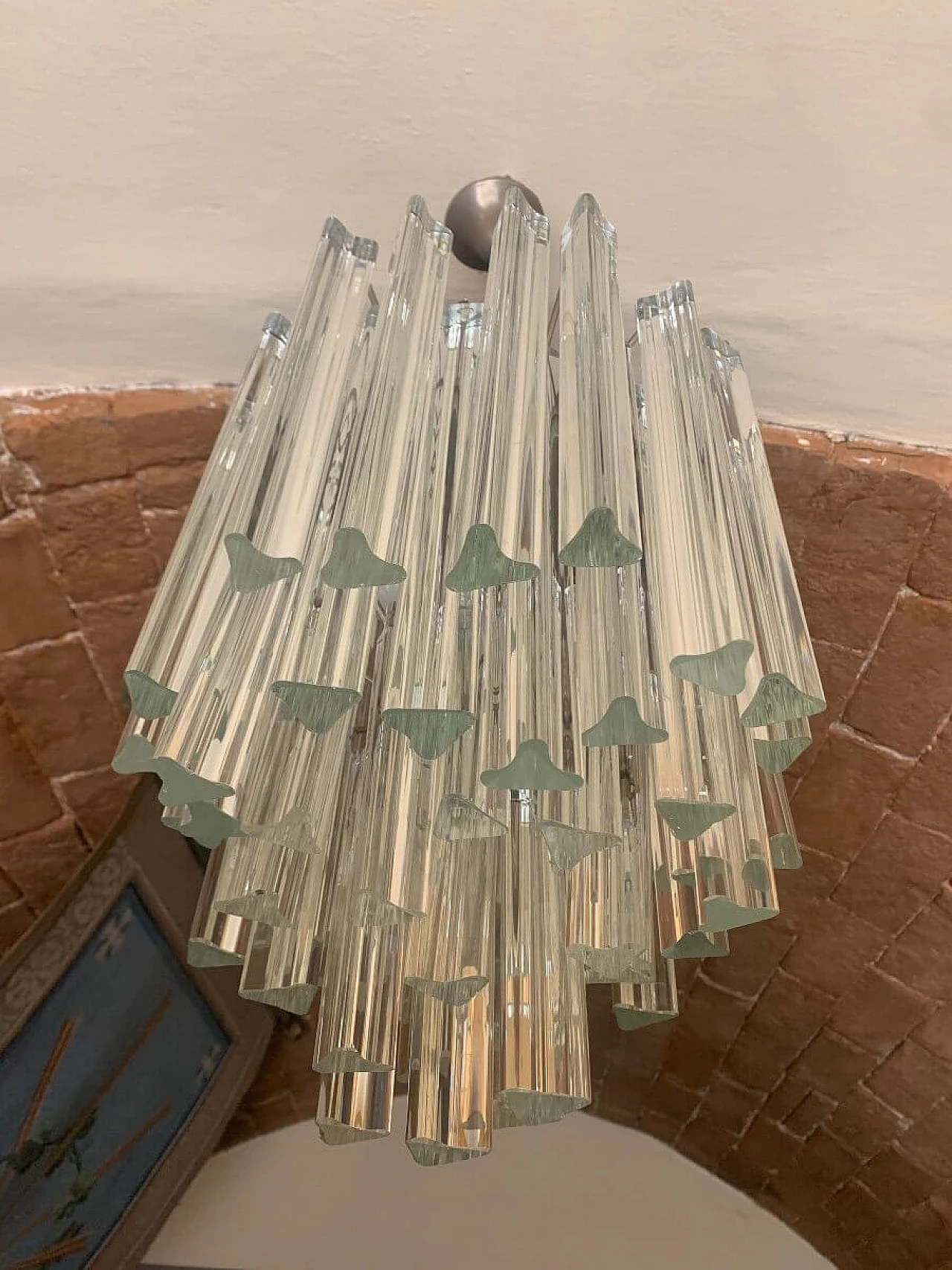Lampadario Trilobi in vetro di Murano, anni '70 3