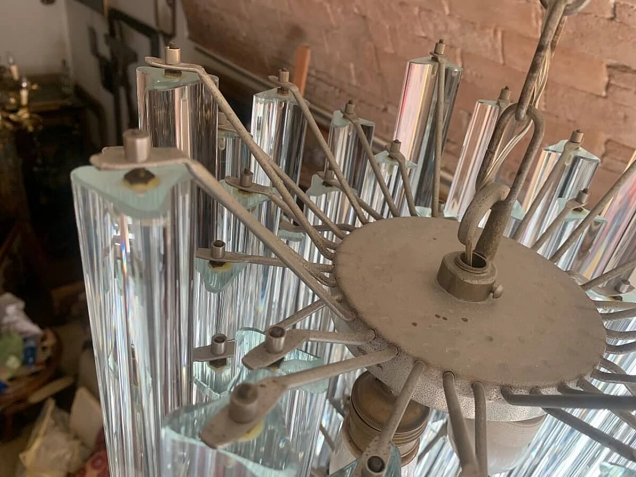 Trilobi Murano glass chandelier, 1970s 8