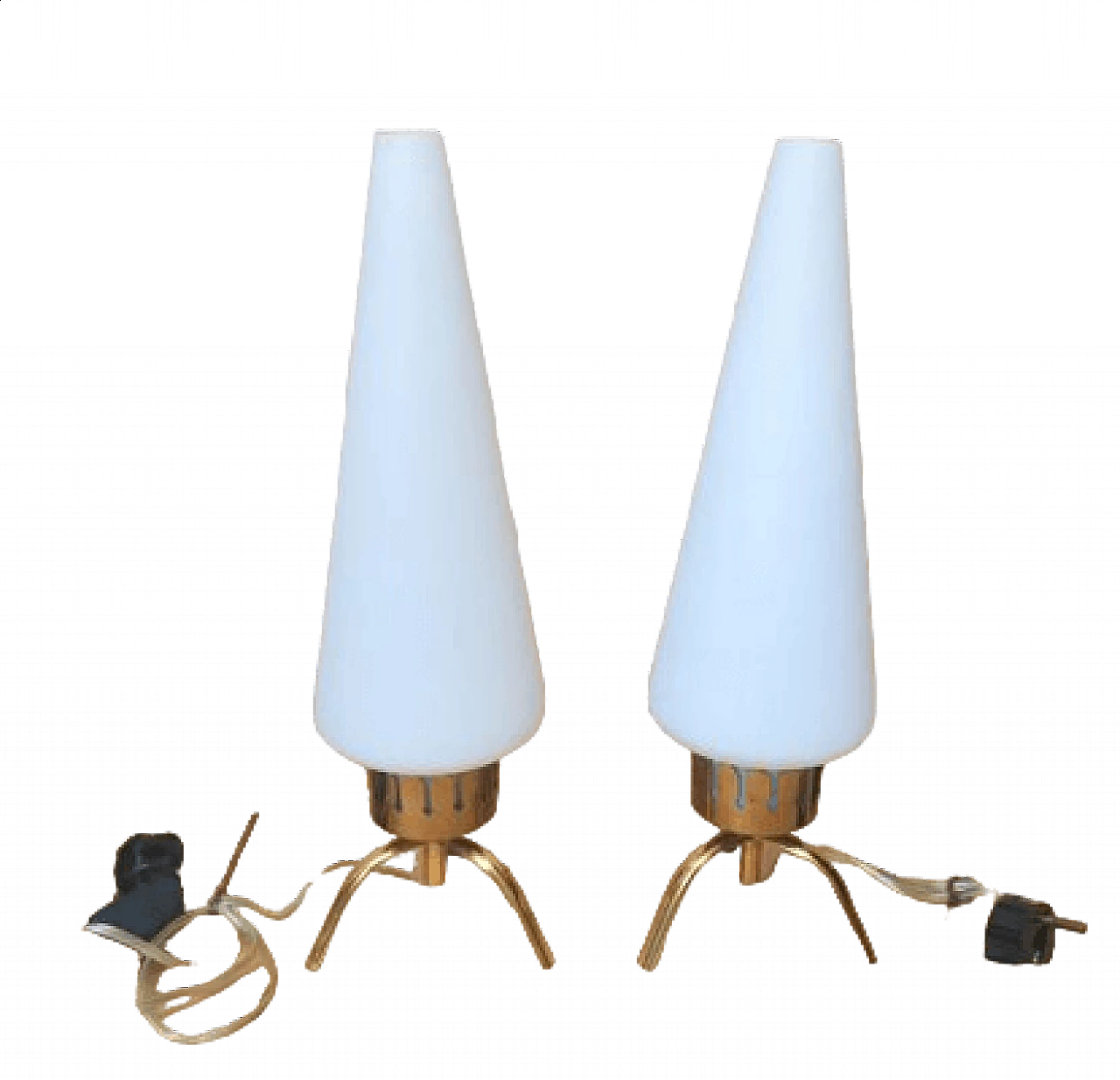 Pair of table lamps attributed to Angelo Lelli for Arredoluce, 1950s 9