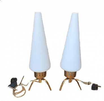 Pair of table lamps attributed to Angelo Lelli for Arredoluce, 1950s