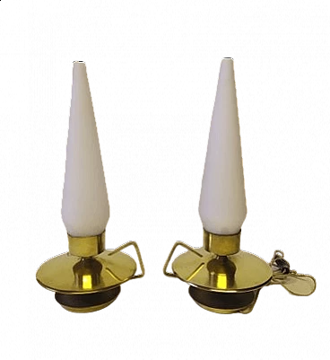 Coppia di lampade attribuite ad Angelo Lelli per Arredoluce, anni '50