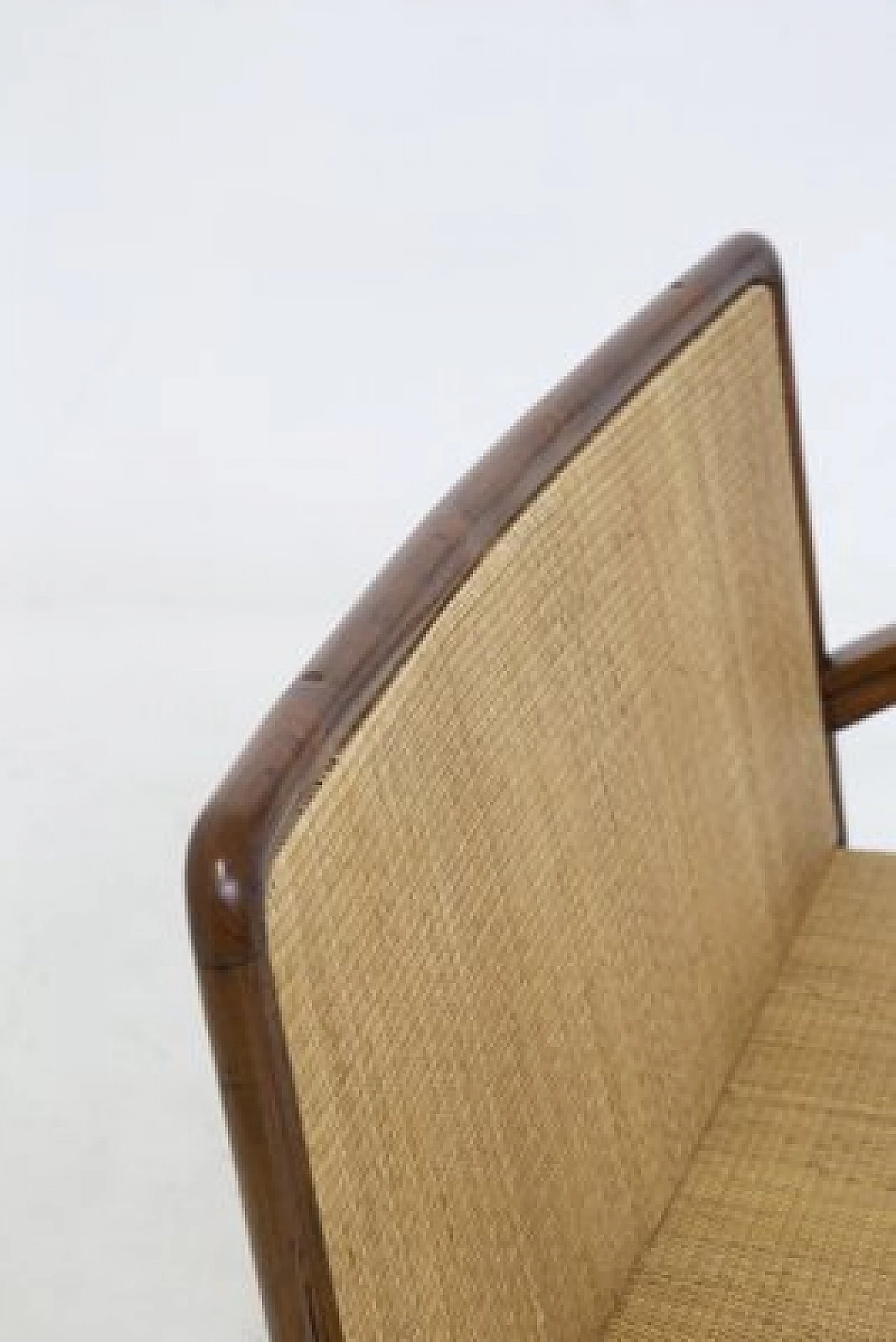 Rationalist style sofa in wood and wicker, 1920s 5