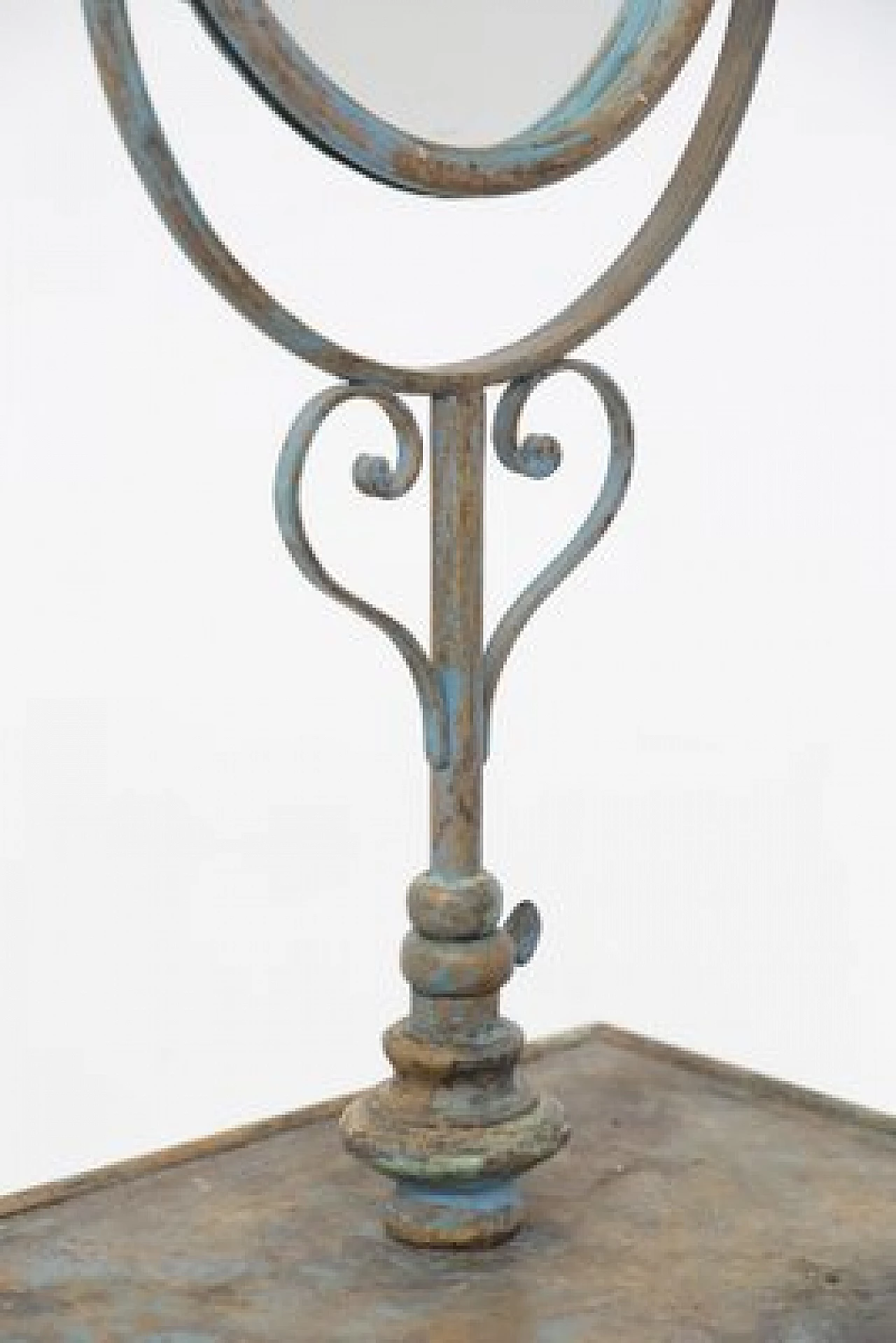 Wrought iron dressing table mirror, late 19th century 3