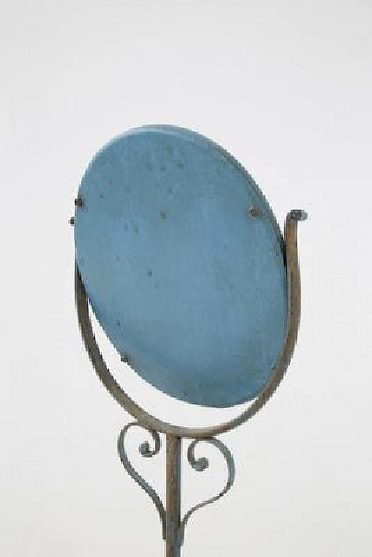 Wrought iron dressing table mirror, late 19th century 9