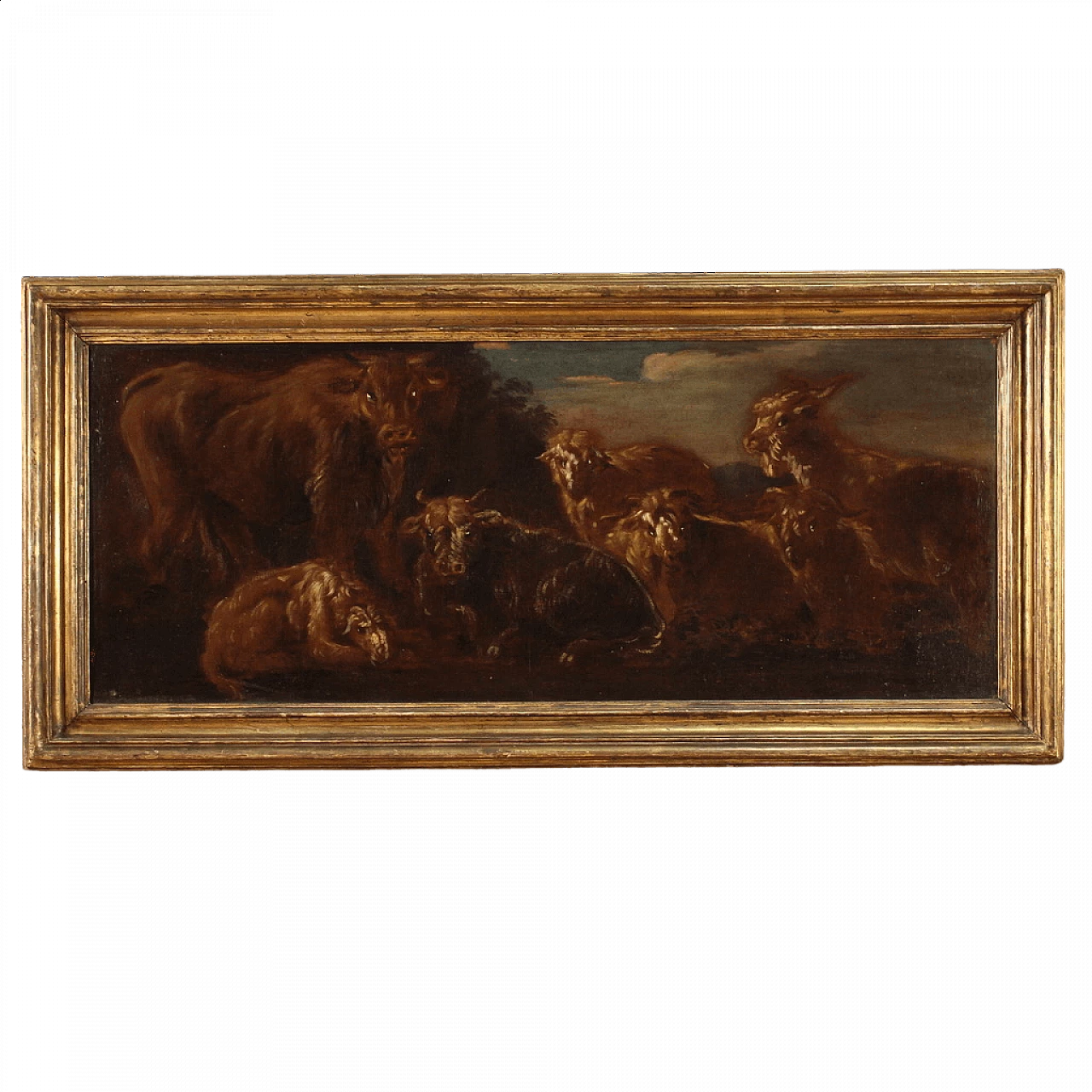 Grazing animals, oil painting on canvas, second half of the 17th century 13