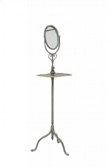 Specchio da toeletta in ferro battuto, fine '800