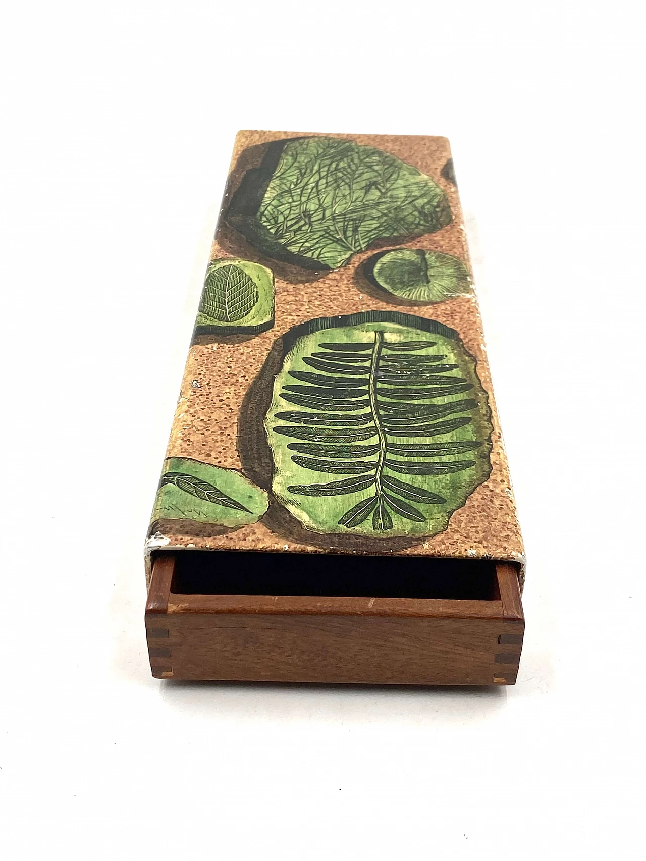 Cigar box with plant motif by Piero Fornasetti, 1950s 8