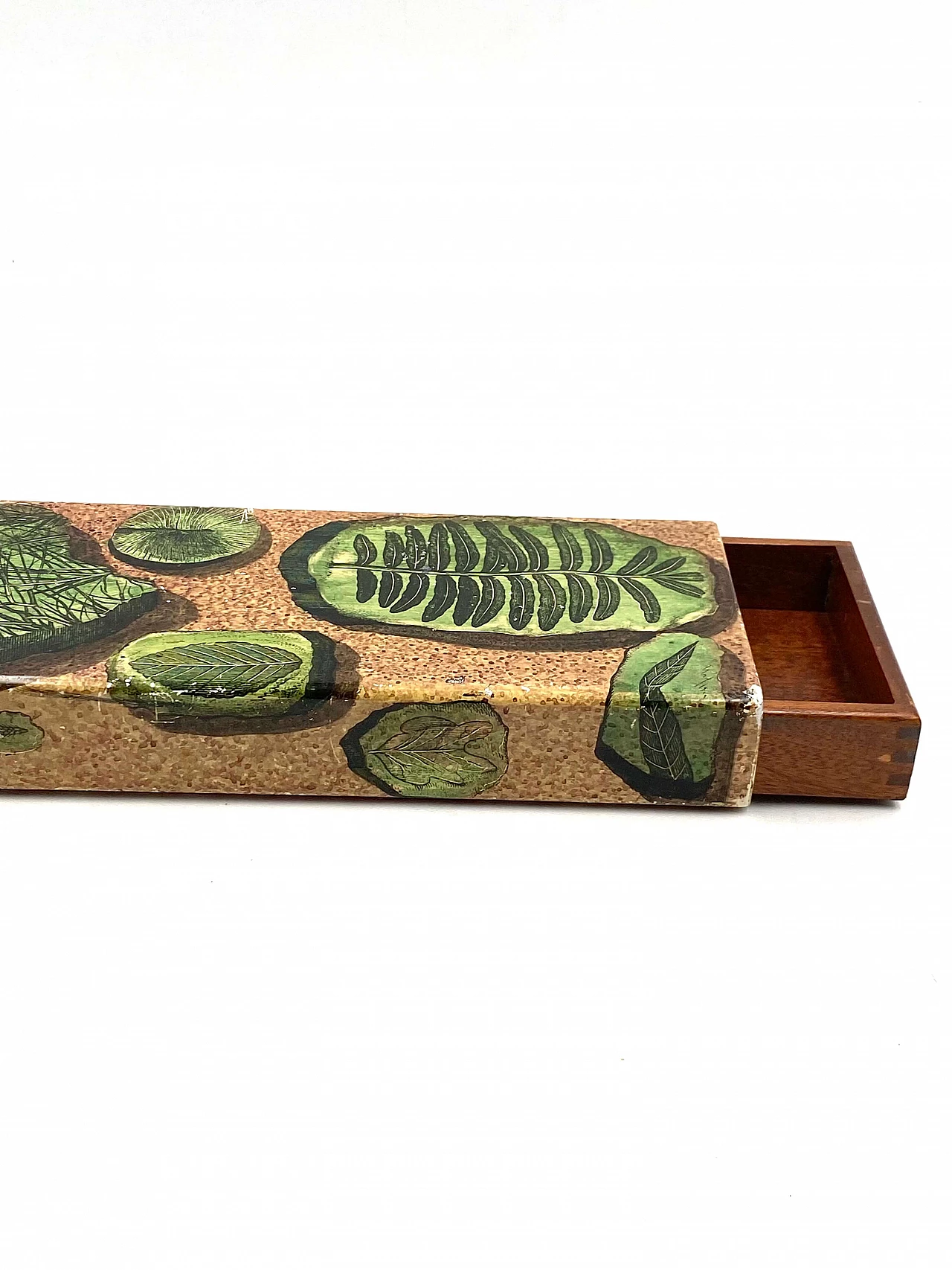 Cigar box with plant motif by Piero Fornasetti, 1950s 15