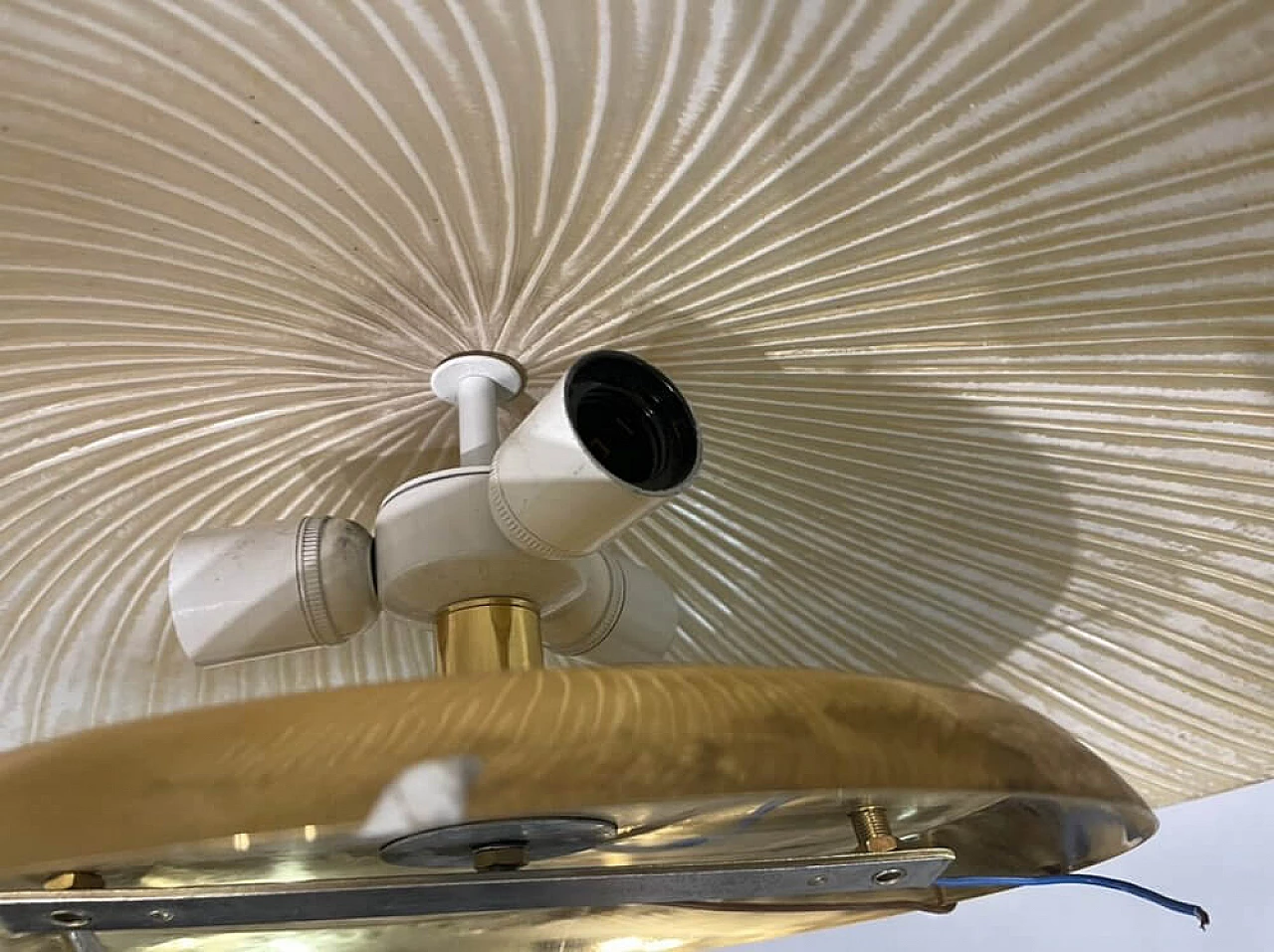 Lampada da soffitto a incasso in vetro di Murano, anni '70 4