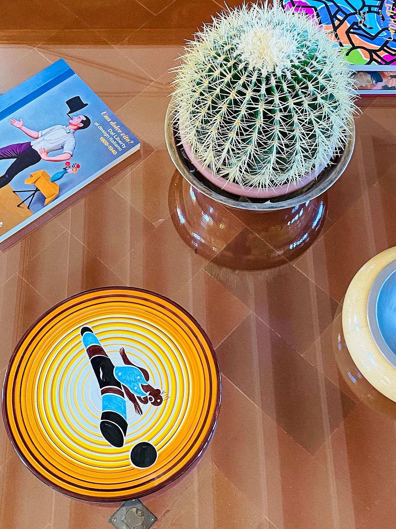 Futurist ceramic plate Calciatore by Dante Baldelli for Fictilia, 1971 24