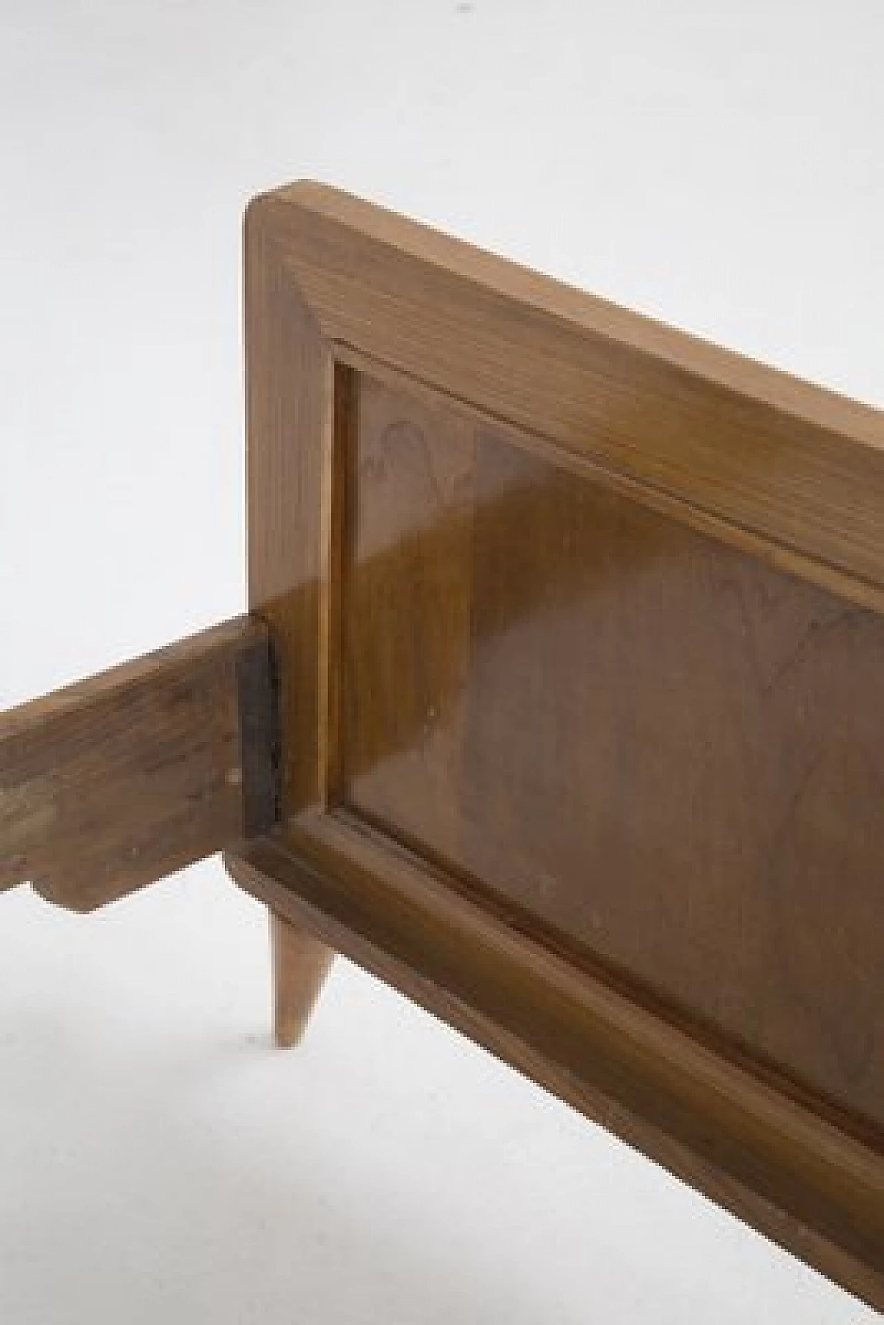 Bed with wooden bedside table by Paolo Buffa, 1950s 3