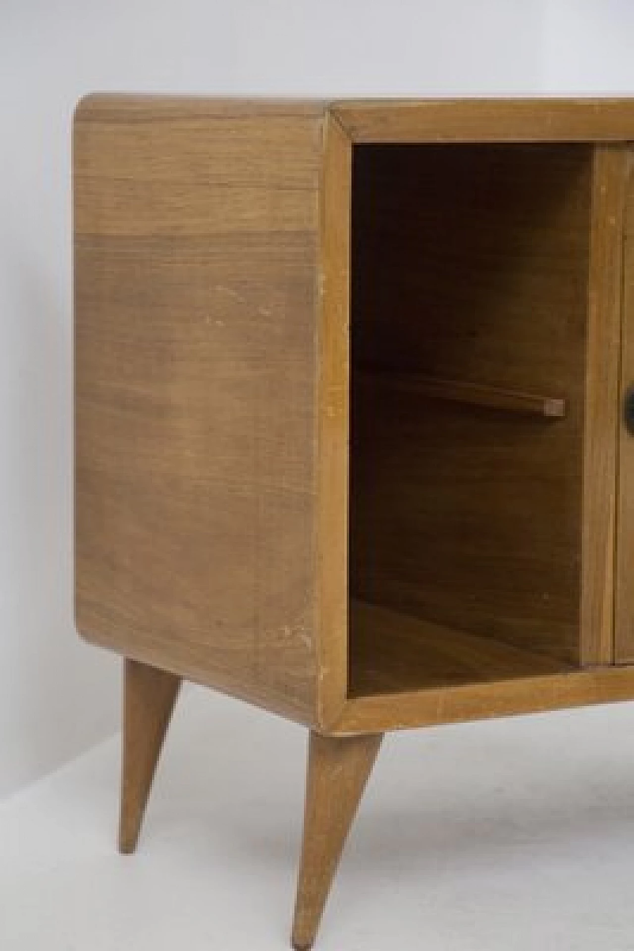 Bed with wooden bedside table by Paolo Buffa, 1950s 7