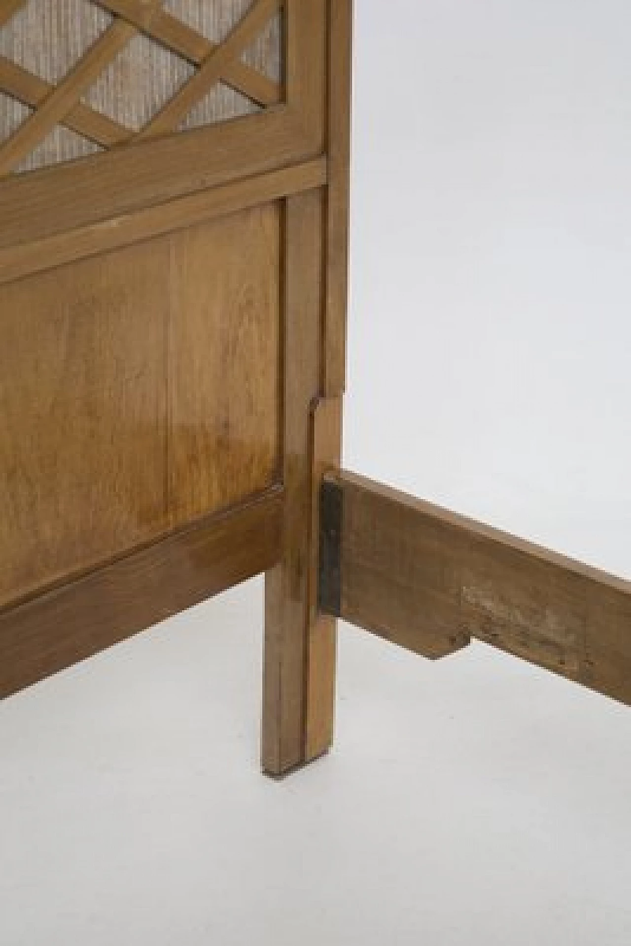 Bed with wooden bedside table by Paolo Buffa, 1950s 9