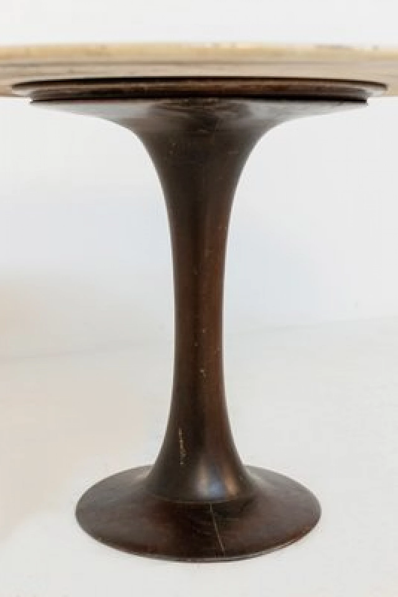 Wood and marble round table by Massoni for Boffi, 1970s 3