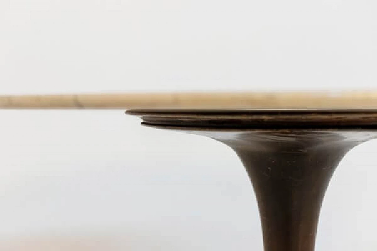 Wood and marble round table by Massoni for Boffi, 1970s 7