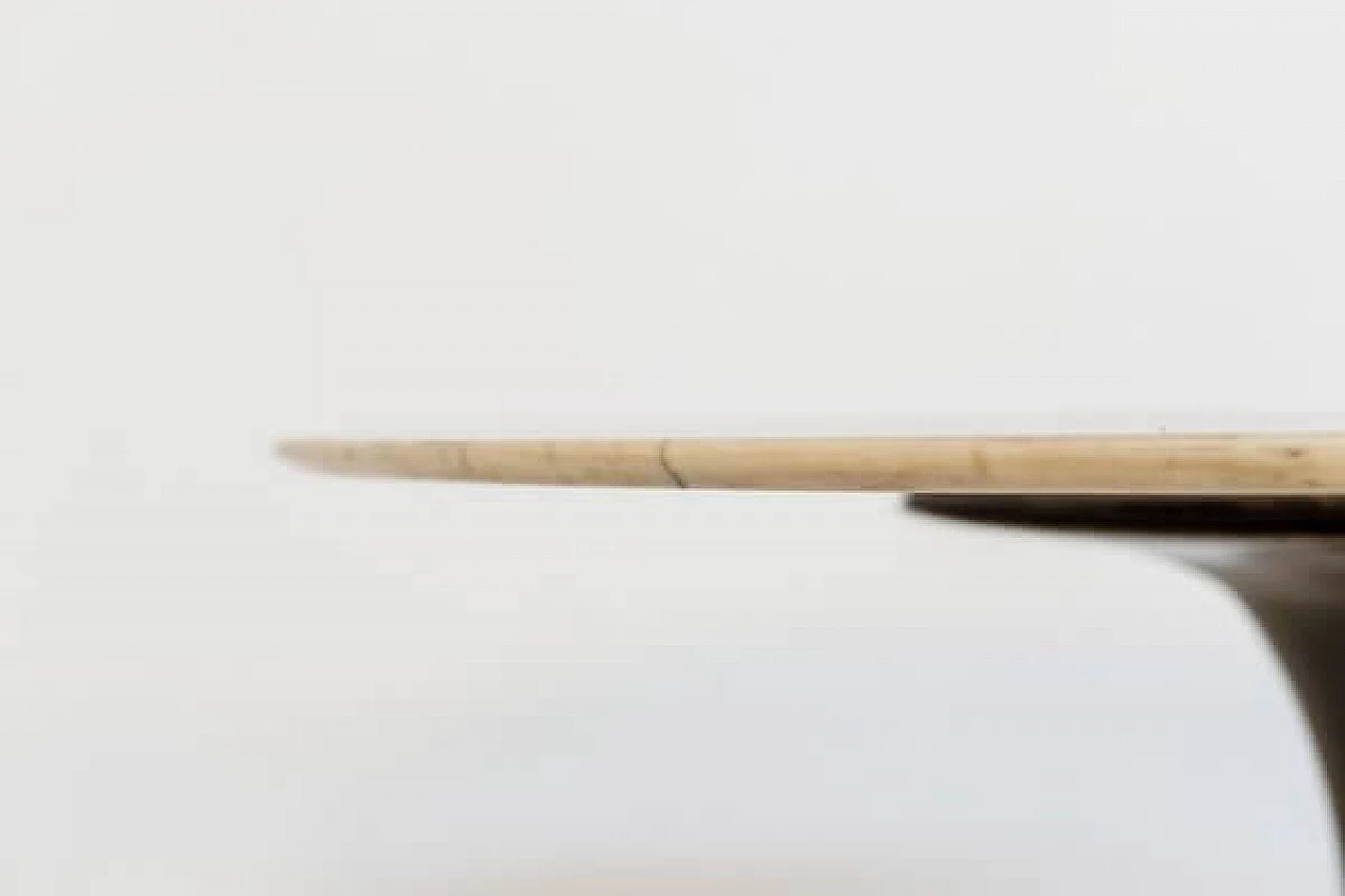 Wood and marble round table by Massoni for Boffi, 1970s 8