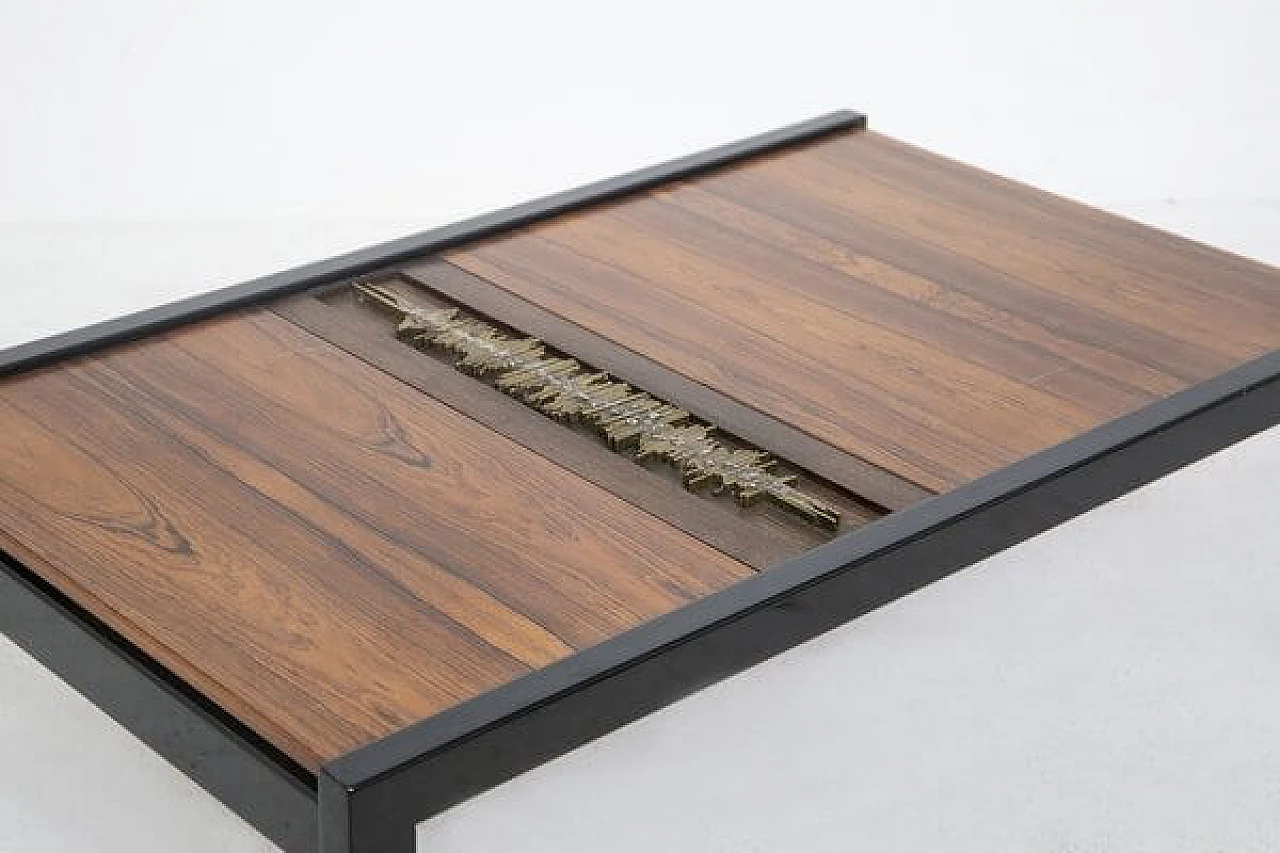 T68 Coffee Table in in Wood and Brass by Osvaldo Borsani & Eugenio Gerli for Tecno 8