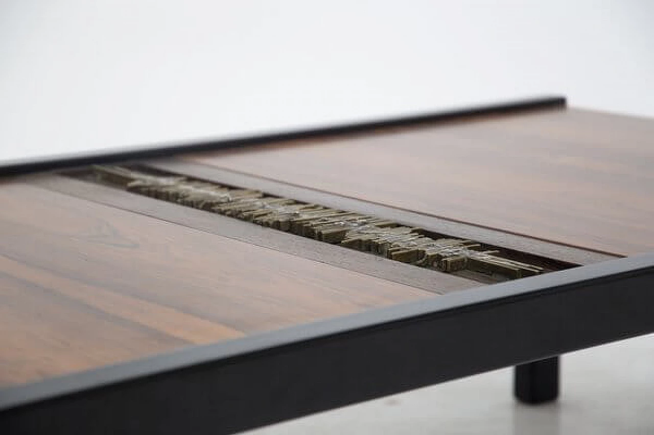 T68 Coffee Table in in Wood and Brass by Osvaldo Borsani & Eugenio Gerli for Tecno 9