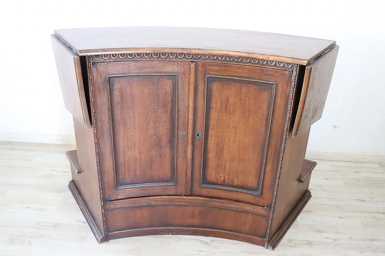 Solid walnut bar cabinet, 1980s 3