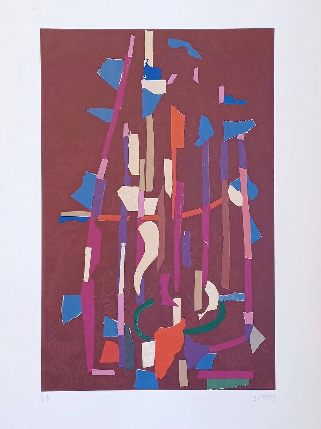 Journal d'un Fou, abstract lithograph by André Lanskoy, 1970s 9