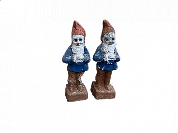 Pair of concrete garden gnomes, 1960s