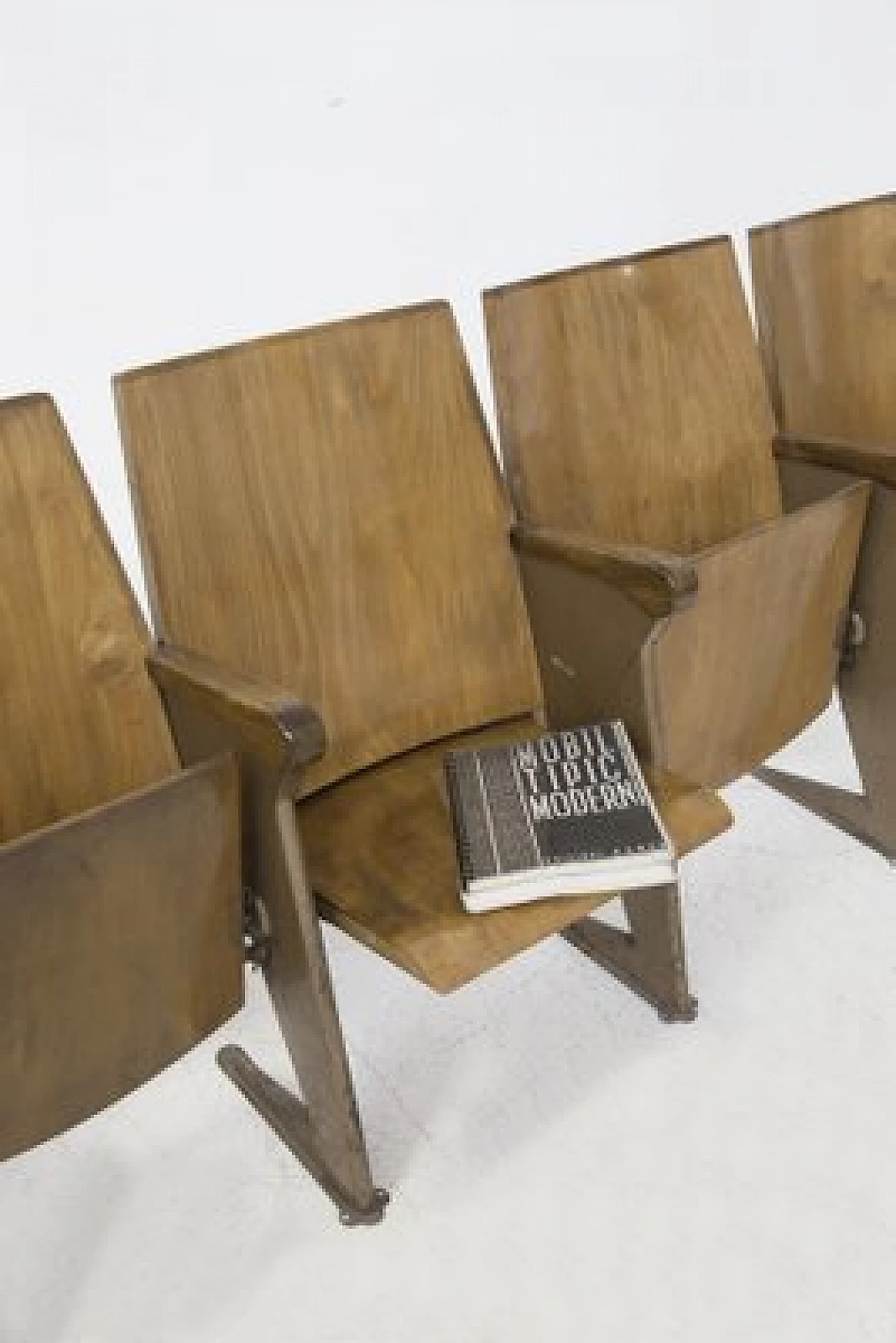 5 Cinema chairs LV4 by Rinaldi for Piccolo Milano, 1950s 8