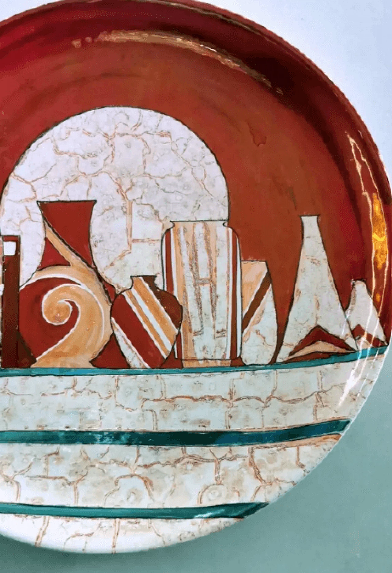 Swiss Uby ceramic plate by Costa Ceramiche d'Arte, 1990s 5