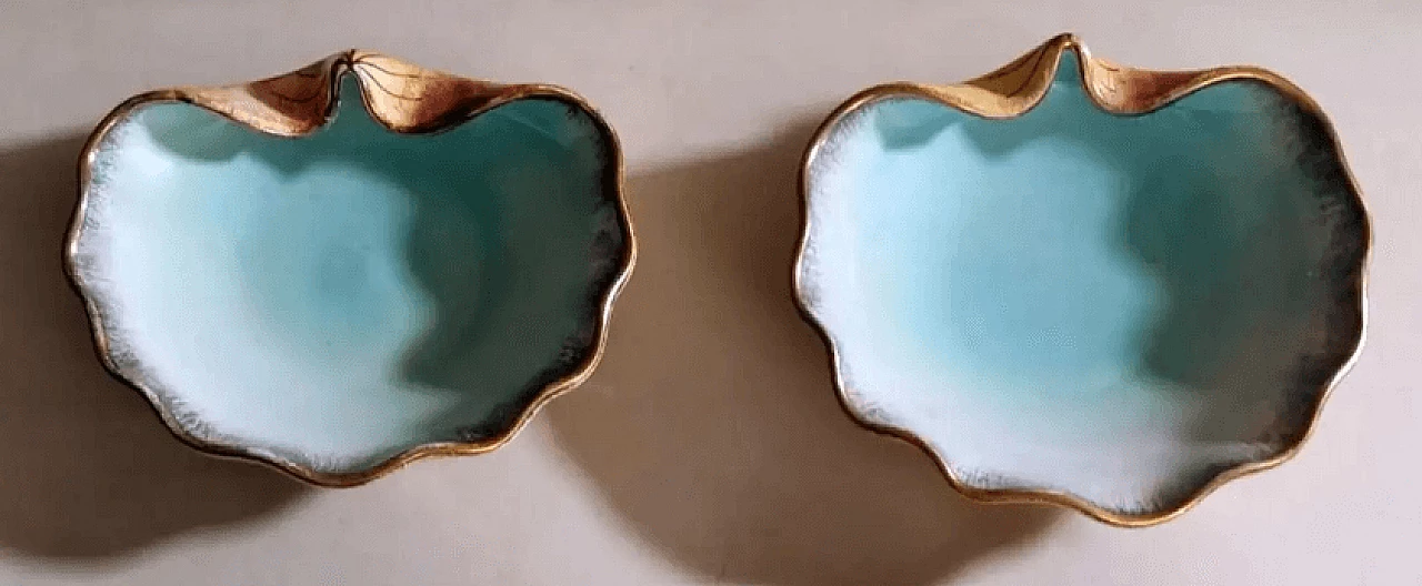 4 Shell-shaped ceramic ashtrays by Rometti Ceramiche Umbria, 1930s 3