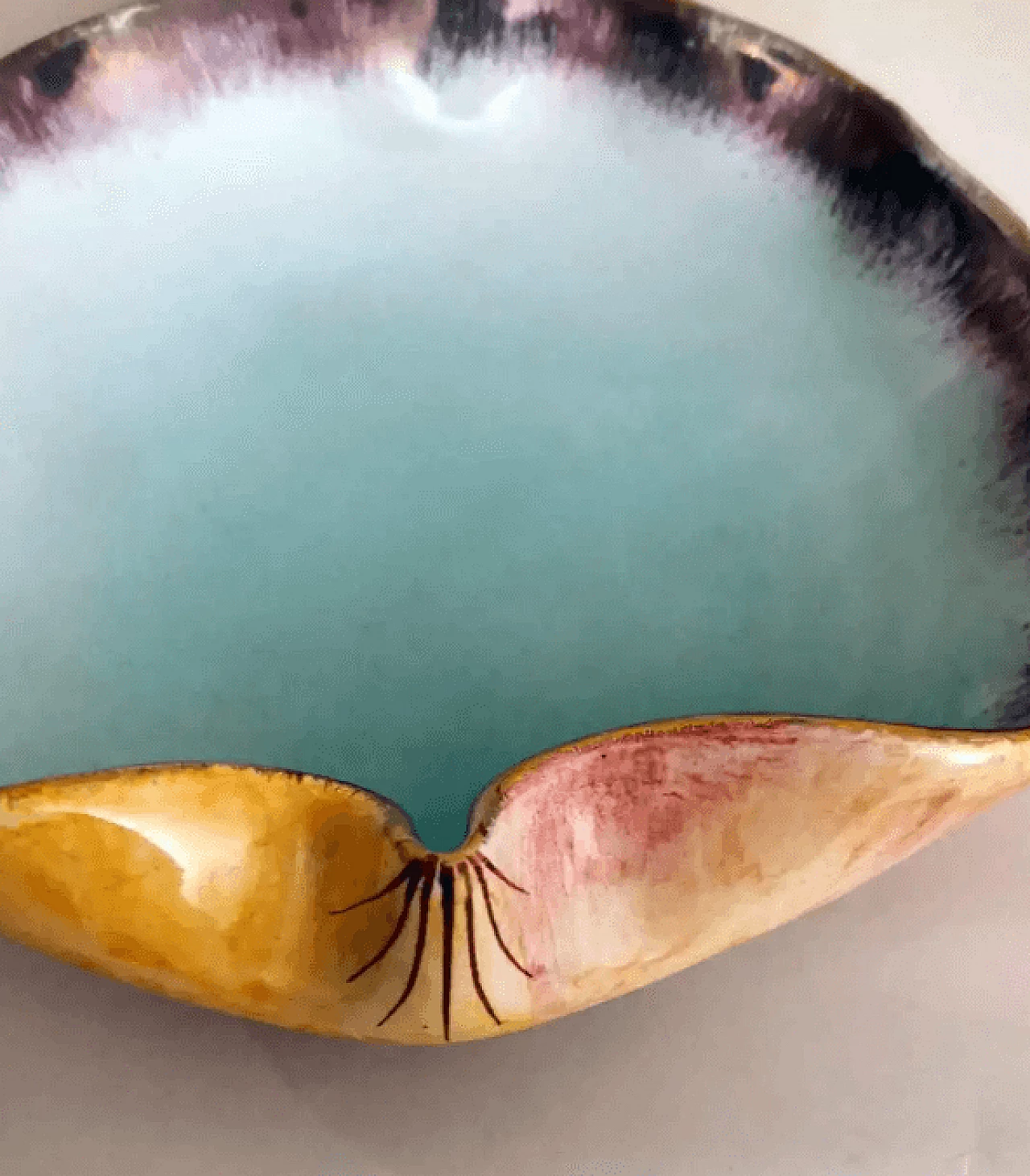 4 Shell-shaped ceramic ashtrays by Rometti Ceramiche Umbria, 1930s 6