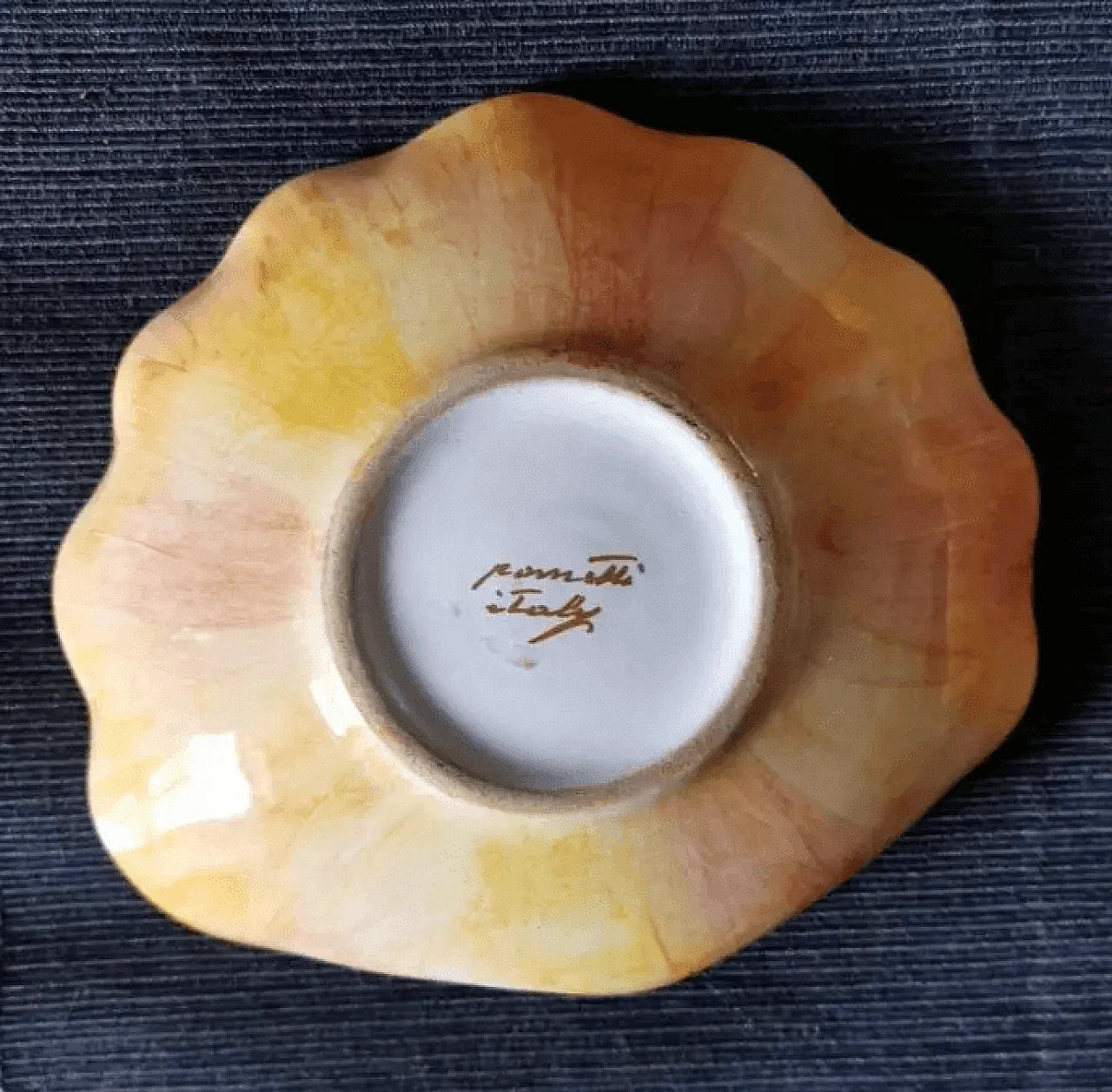 4 Shell-shaped ceramic ashtrays by Rometti Ceramiche Umbria, 1930s 8