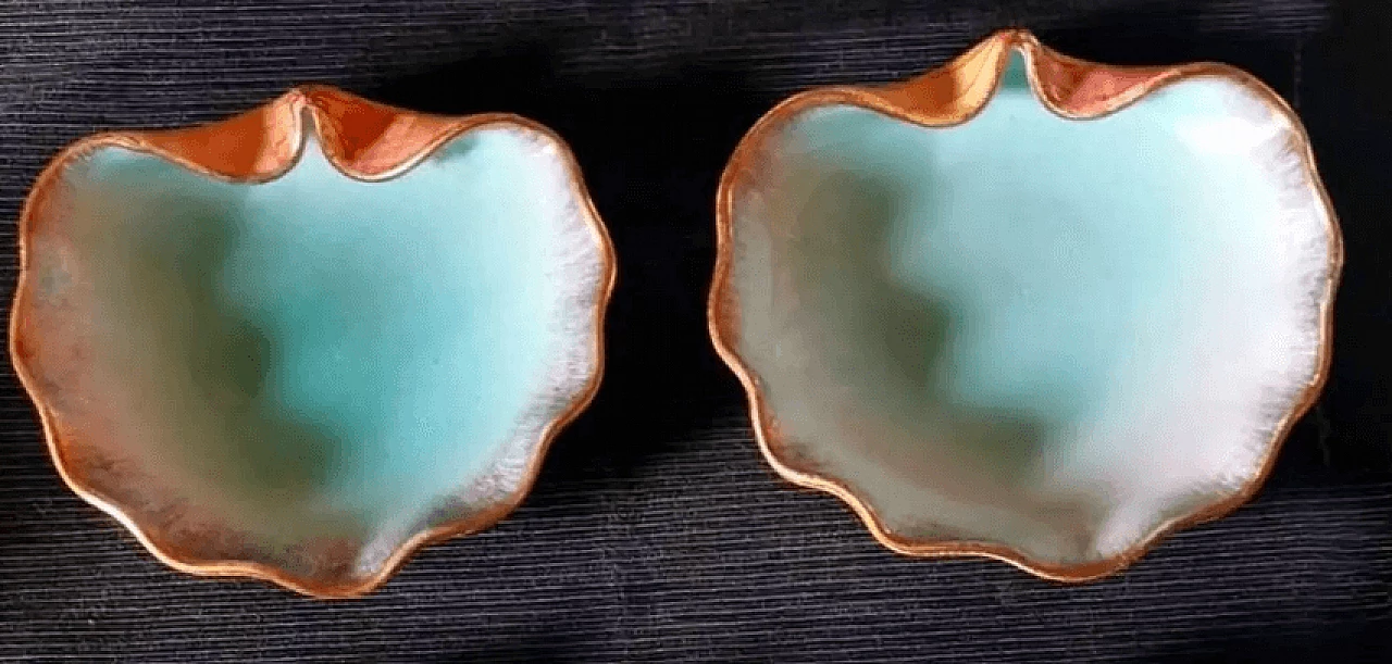 4 Shell-shaped ceramic ashtrays by Rometti Ceramiche Umbria, 1930s 11
