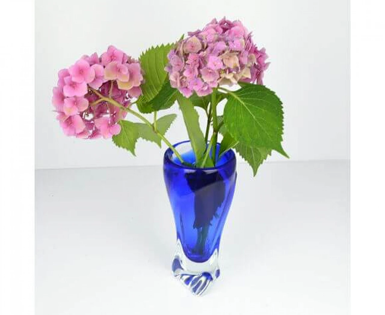 Blue glass vase by Jan Beranek for Skrdlovice, 1960s 6