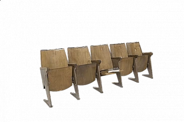 5 Cinema chairs LV4 by Rinaldi for Piccolo Milano, 1950s