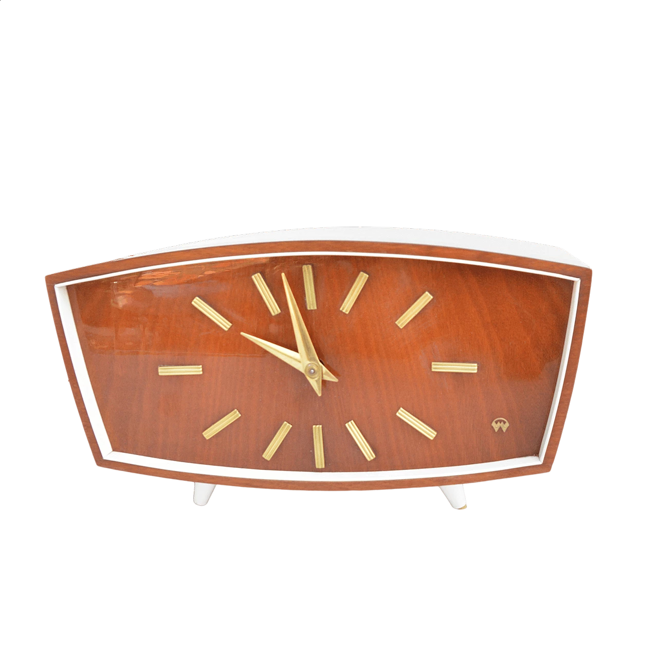 Wooden table clock by FM Sonnenberg, 1950s 12