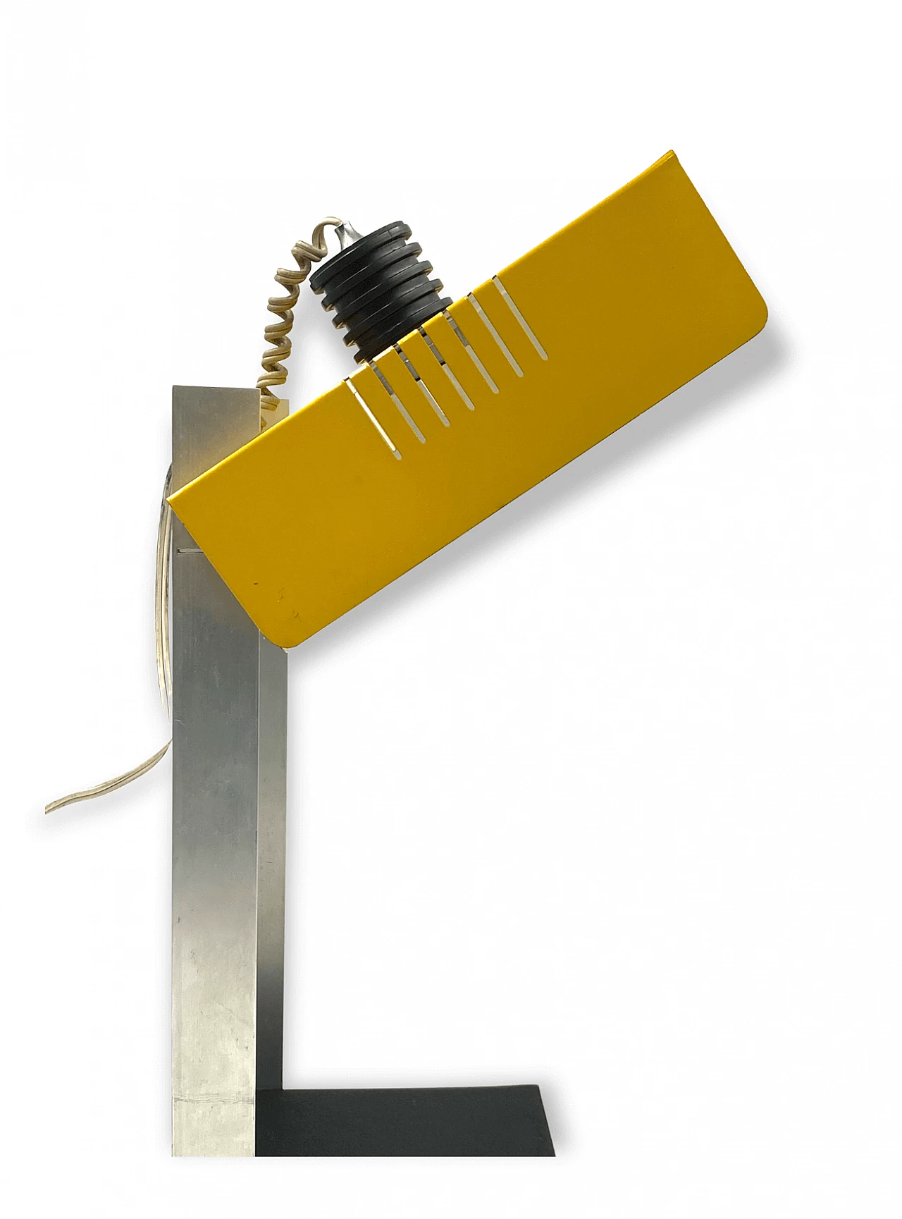 Space Age yellow cubic table lamp, 1970s 4