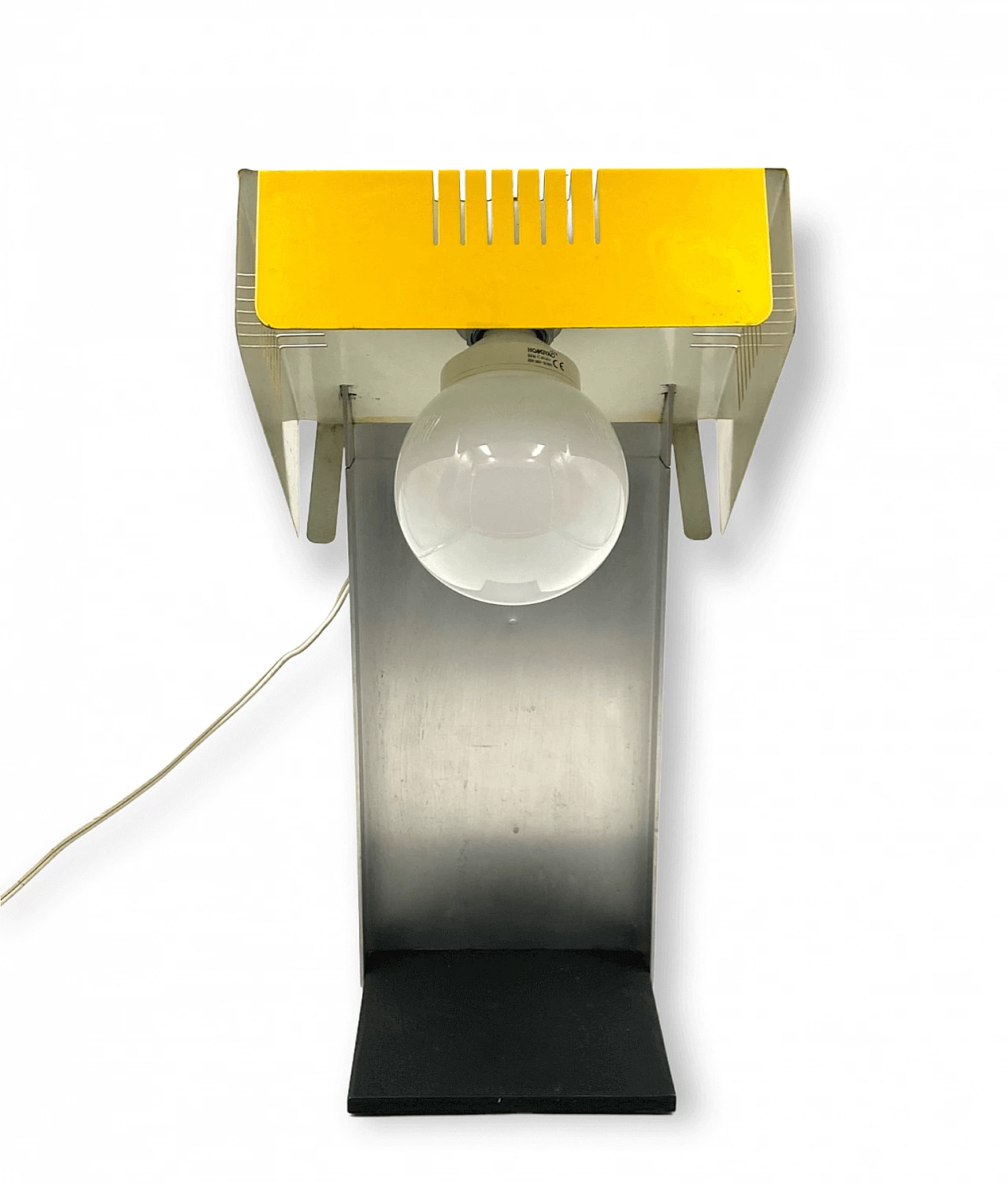 Space Age yellow cubic table lamp, 1970s 7