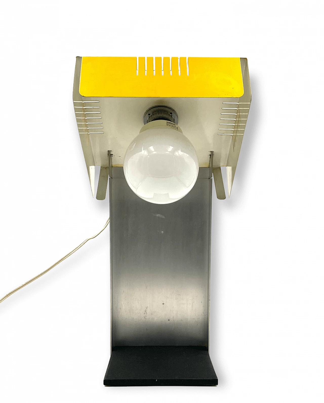 Space Age yellow cubic table lamp, 1970s 8