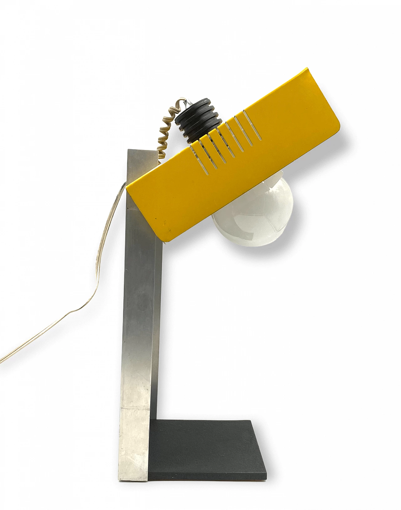 Space Age yellow cubic table lamp, 1970s 9