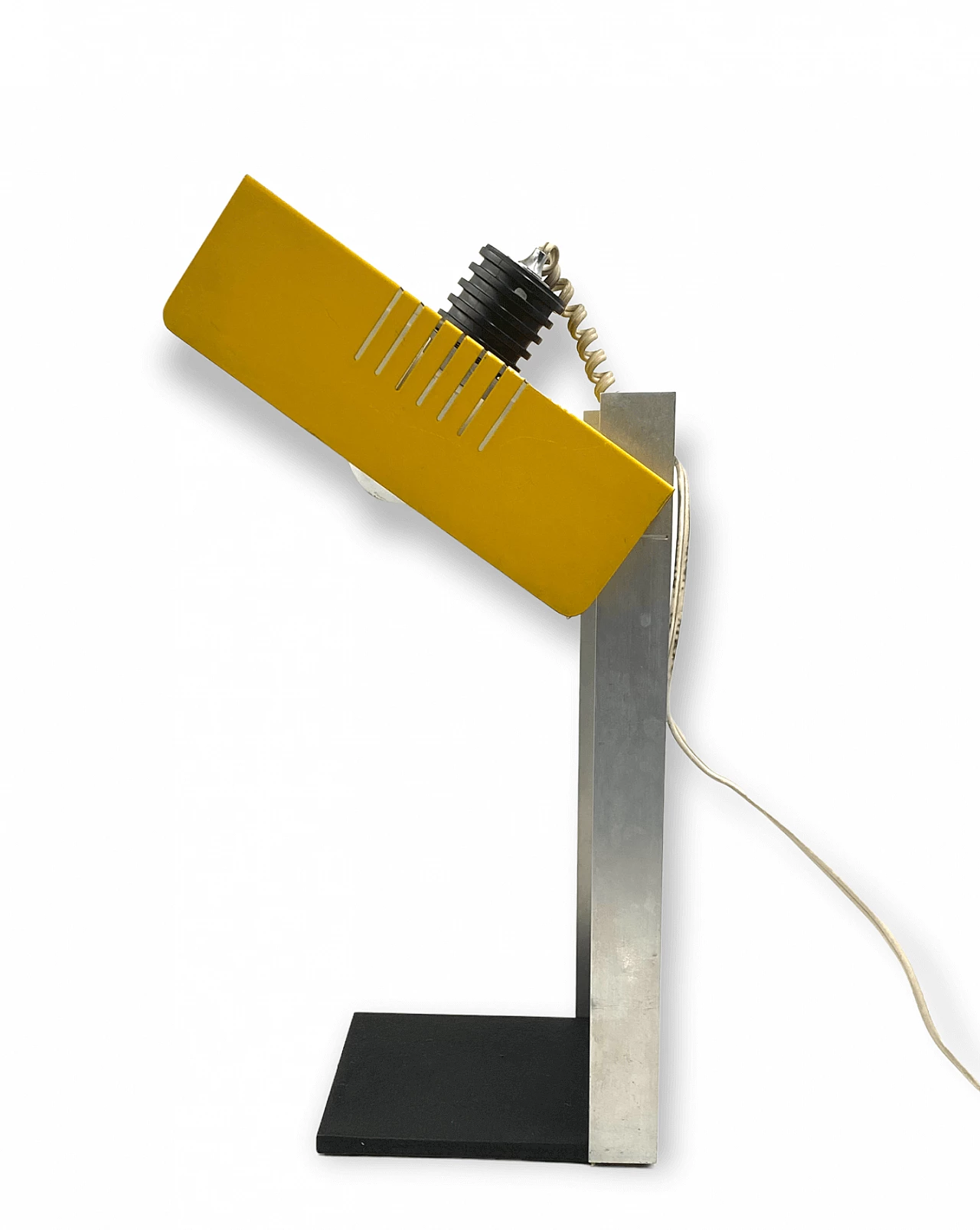 Space Age yellow cubic table lamp, 1970s 12