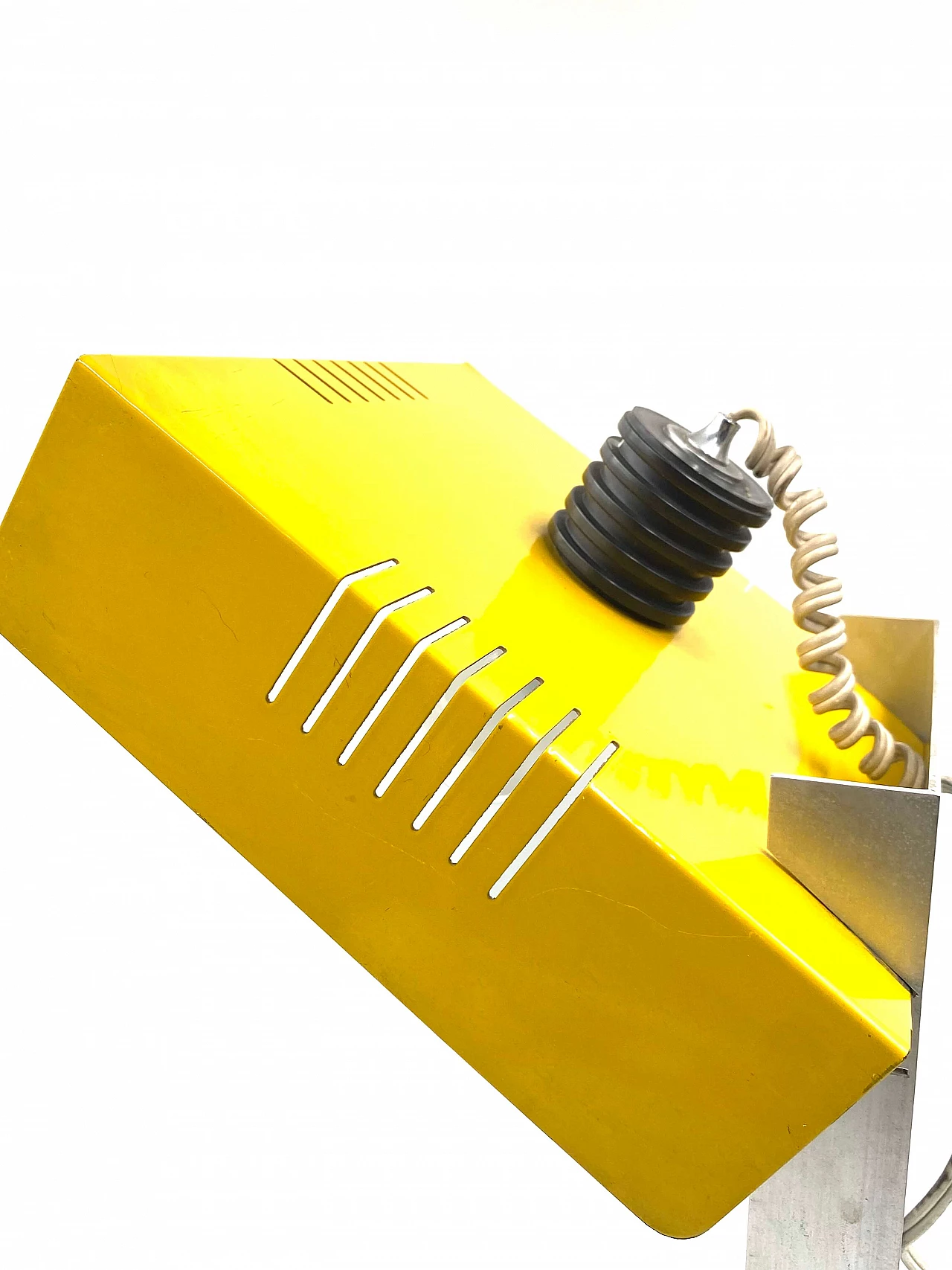 Space Age yellow cubic table lamp, 1970s 16