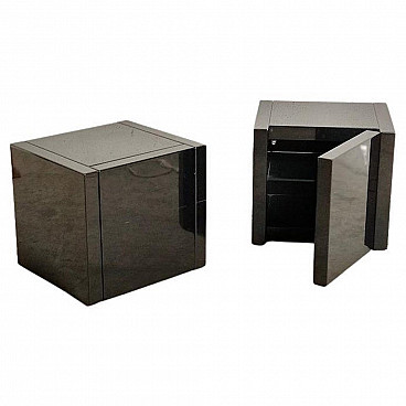 Pair of Saratoga bedside tables by Massimo and Lella Vignelli for Poltronova, 1970s