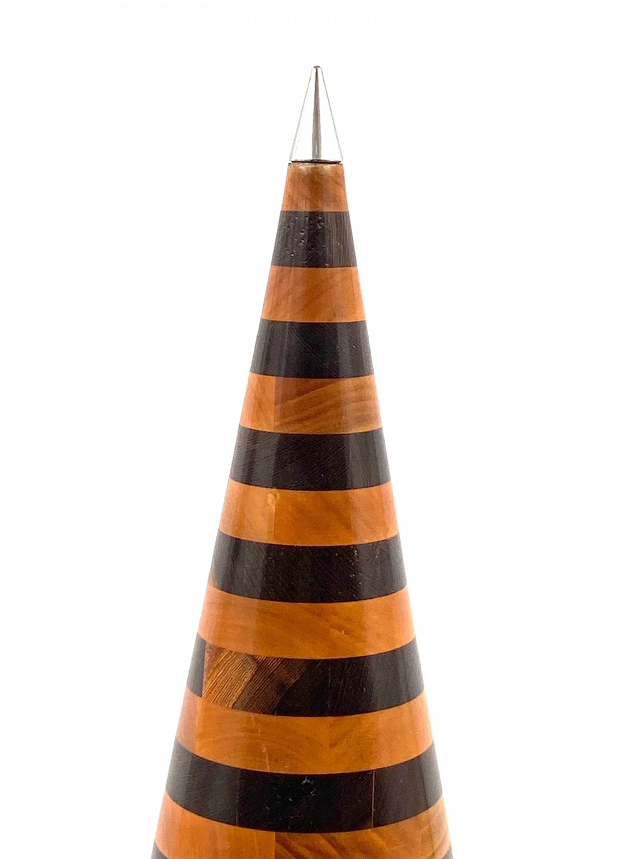 Conical solid wood sculpture by Salmistraro, 1970s 5