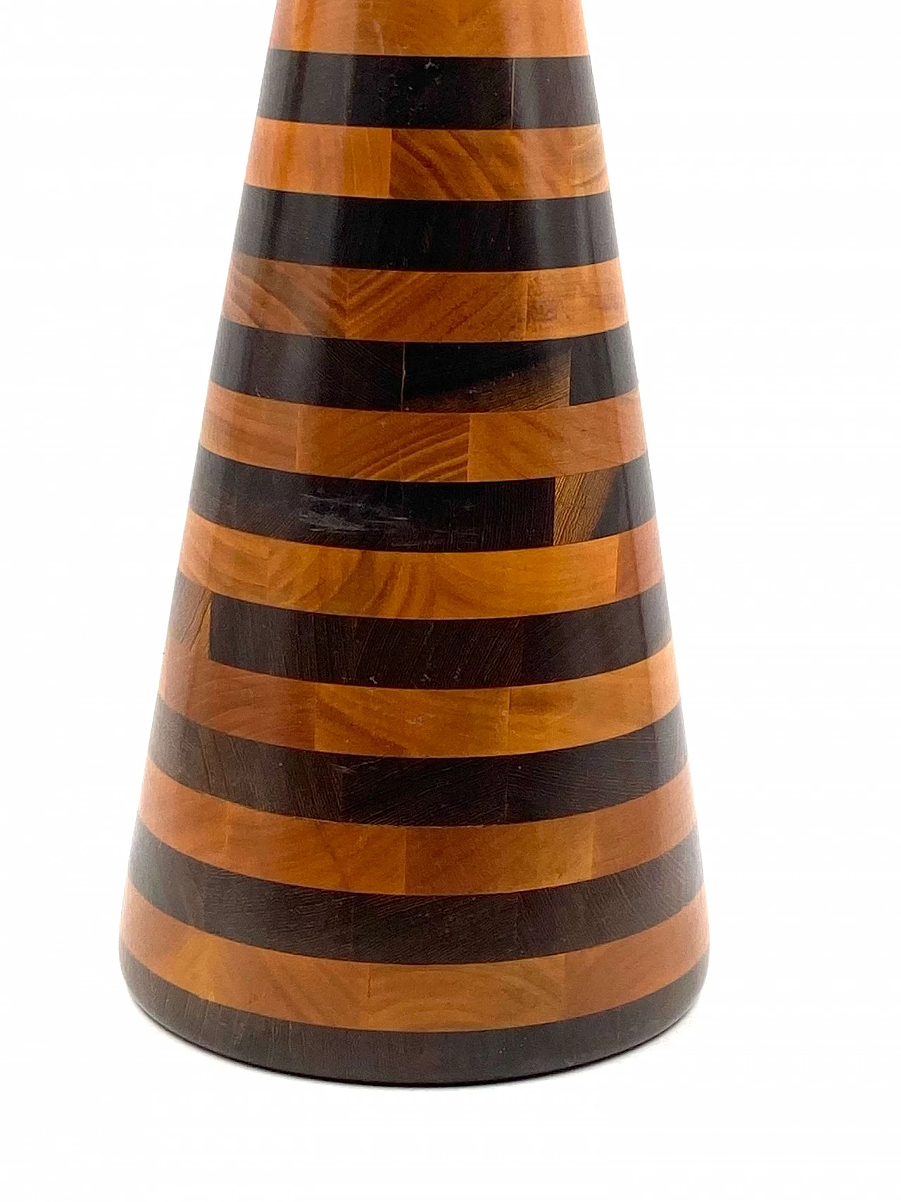 Conical solid wood sculpture by Salmistraro, 1970s 7