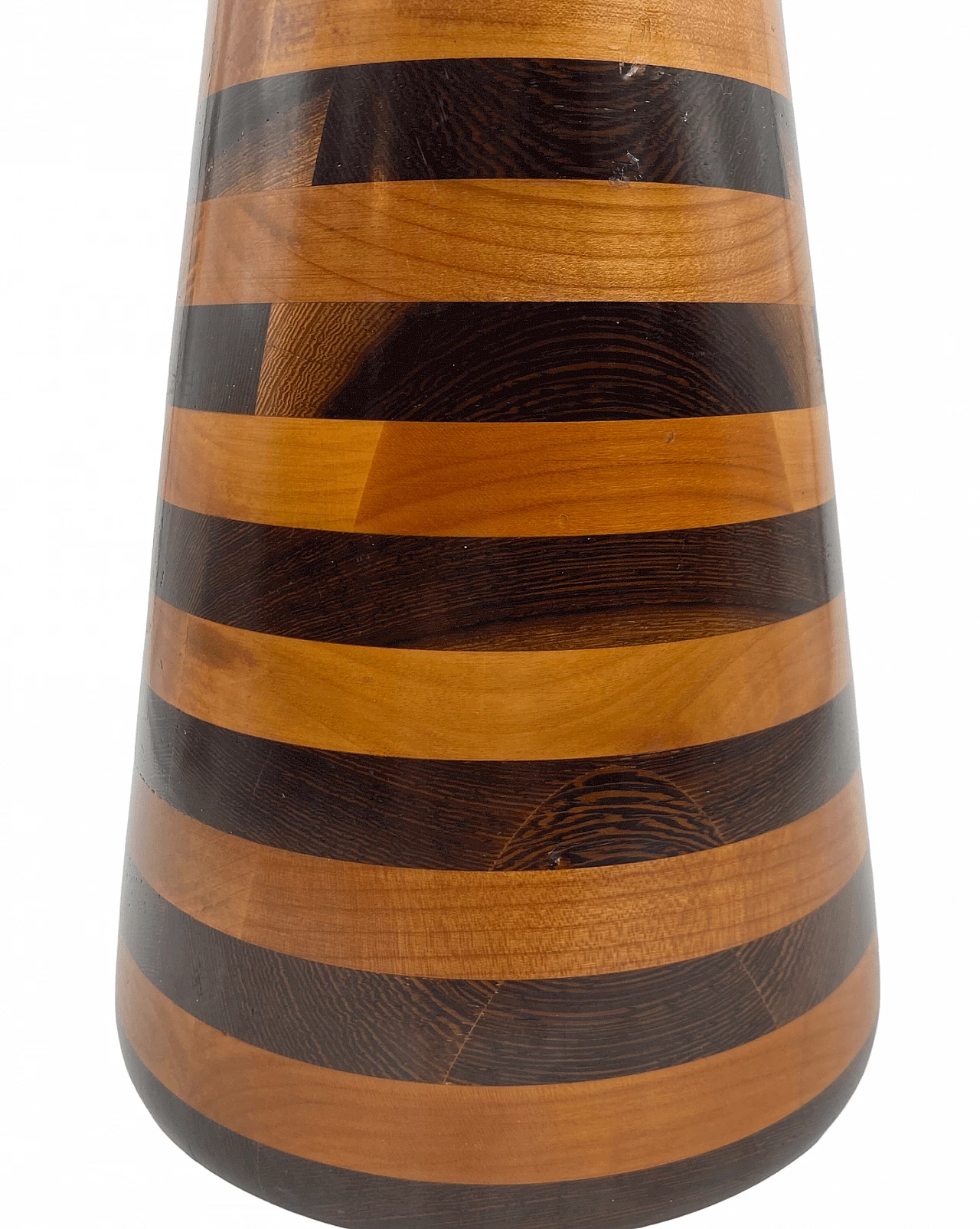Conical solid wood sculpture by Salmistraro, 1970s 9